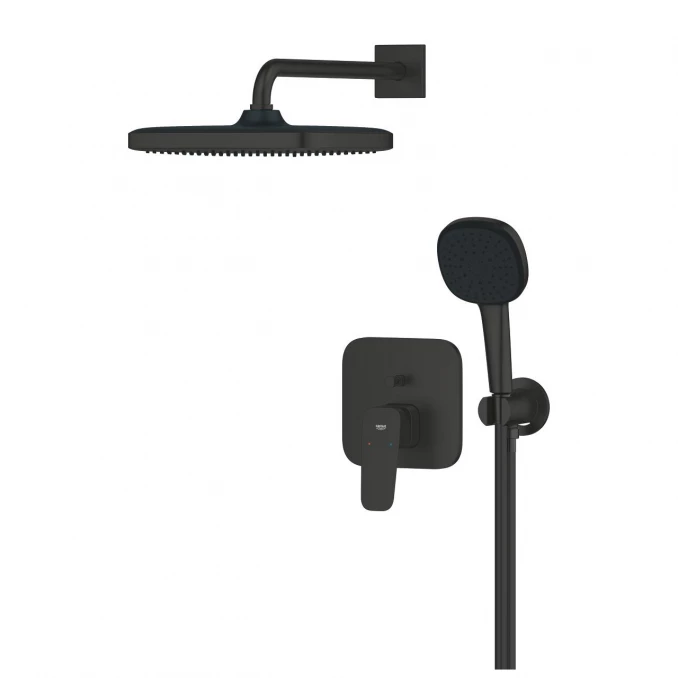 Ugradni set GROHE CUBEO sa Tempesta tuš ružom 250mm 2F matte black