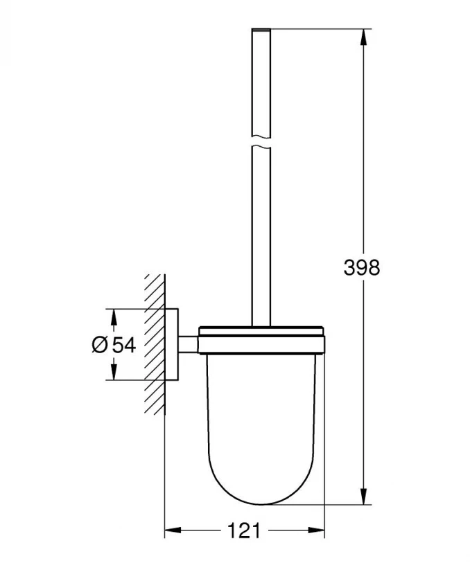 Wc četka GROHE ESSENTIALS matte black