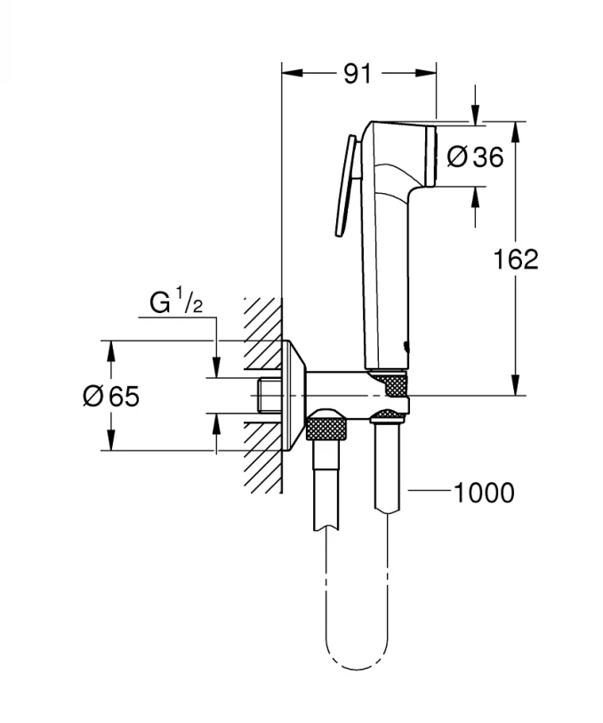 Higijenski set sa ventilom GROHE TEMPESTA-F TRIGGER SPRAY 30