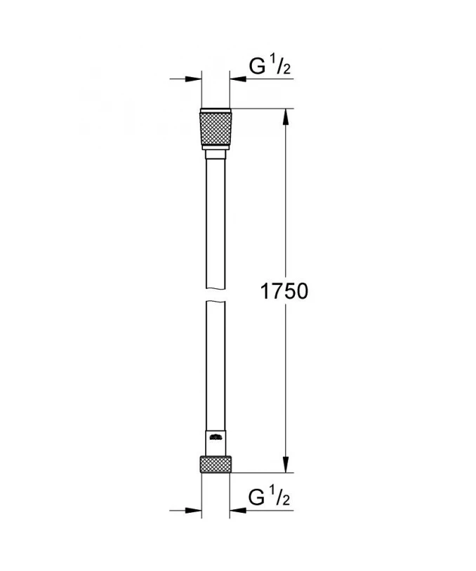 Tuš crevo GROHE SILVERFLEX 1750mm hard graphite