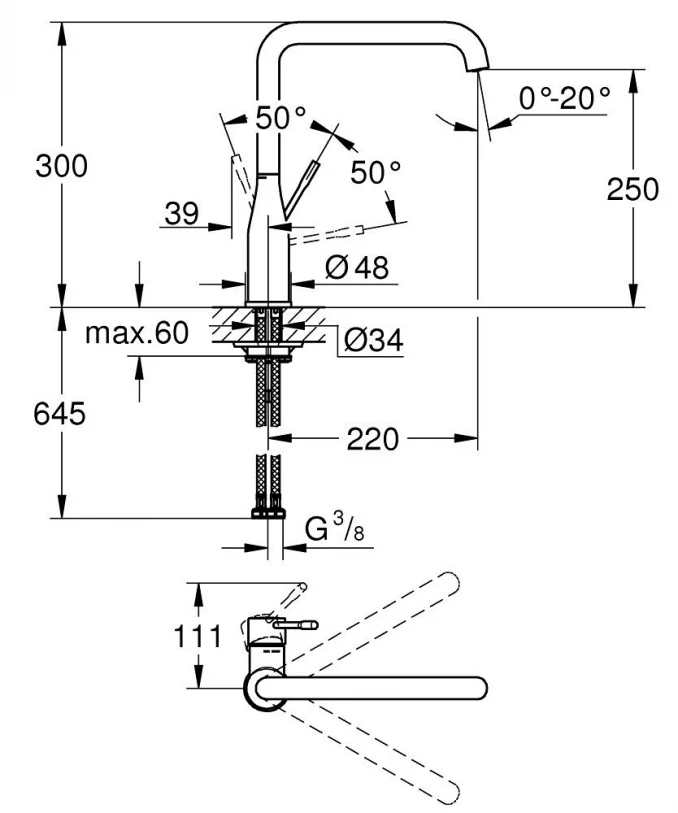 Baterija za sudoperu GROHE ESSENCE L