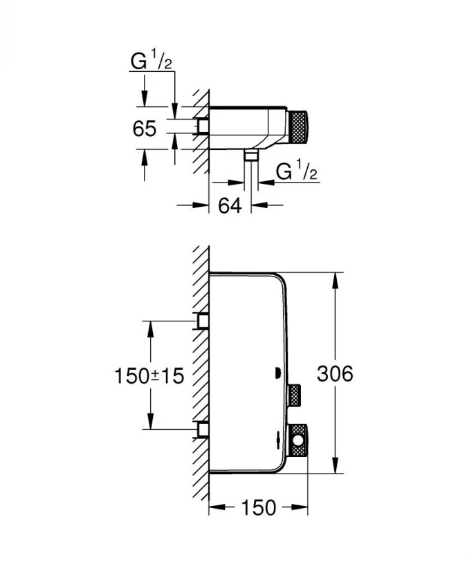 Termostatska baterija za tuš GROHE GROTHERM SMARTCONTROL