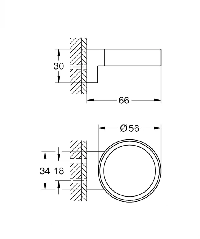 Držač GROHE SELECTION hard graphite