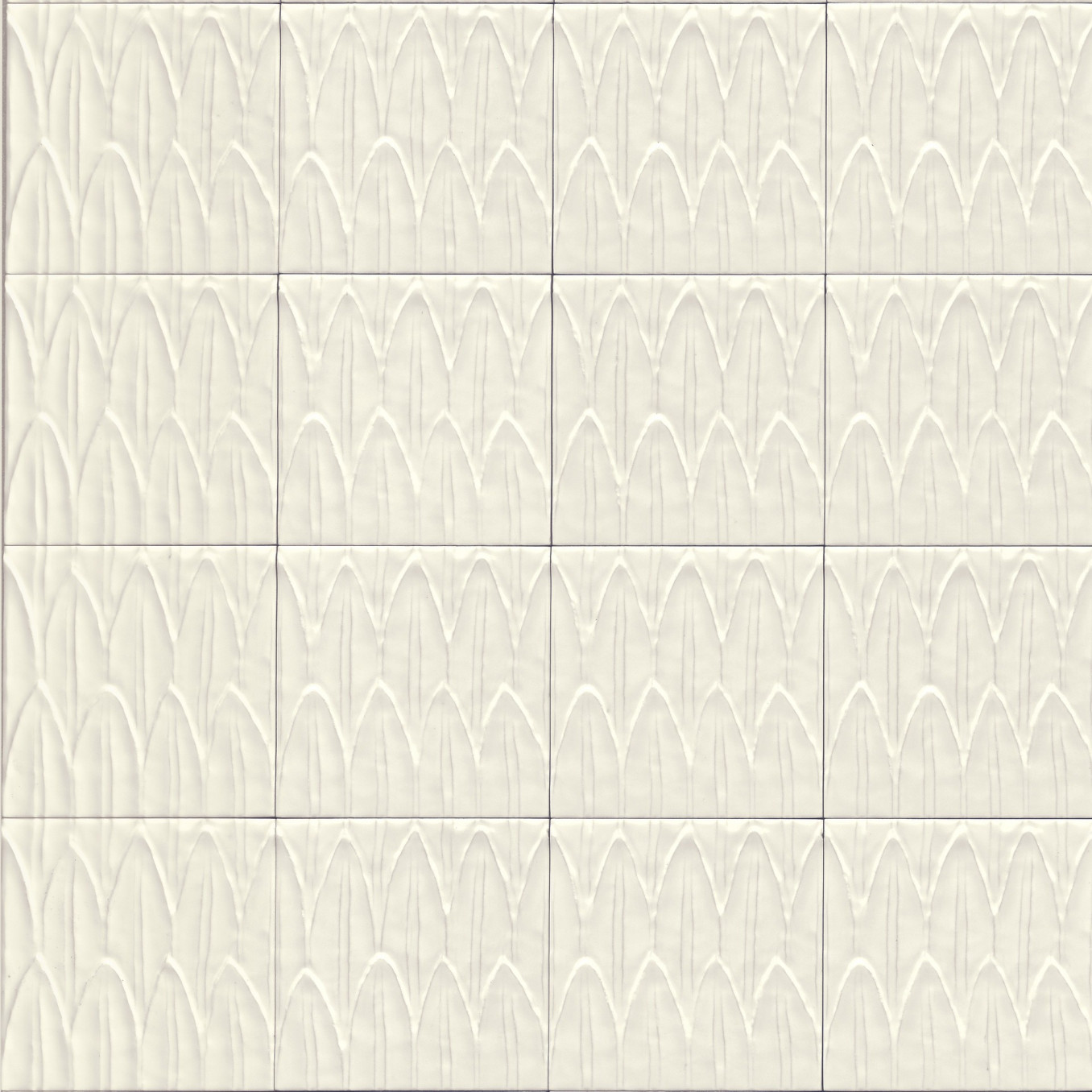 SOL struttura foglia bianco glossy 15x15 D11 07