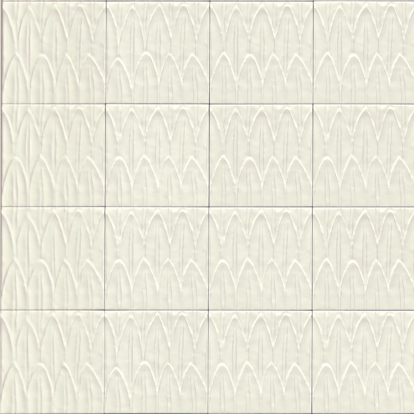 SOL struttura foglia bianco glossy 15x15 D11 07