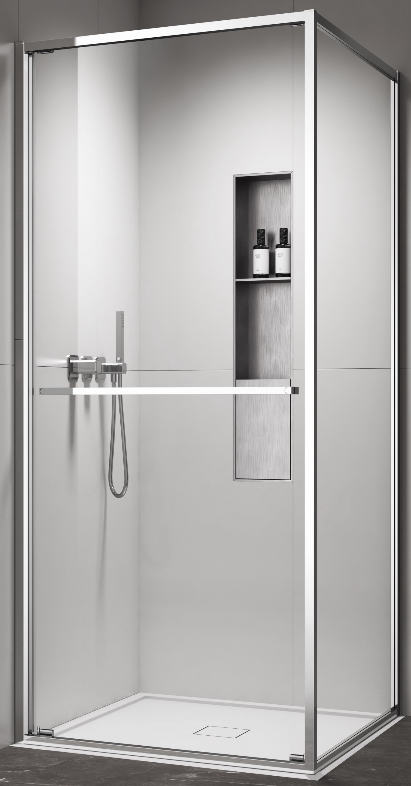 Tuš kabina COPEN ATLAS PRO 1V 900x900x2000 hrom. staklo 6mm providno