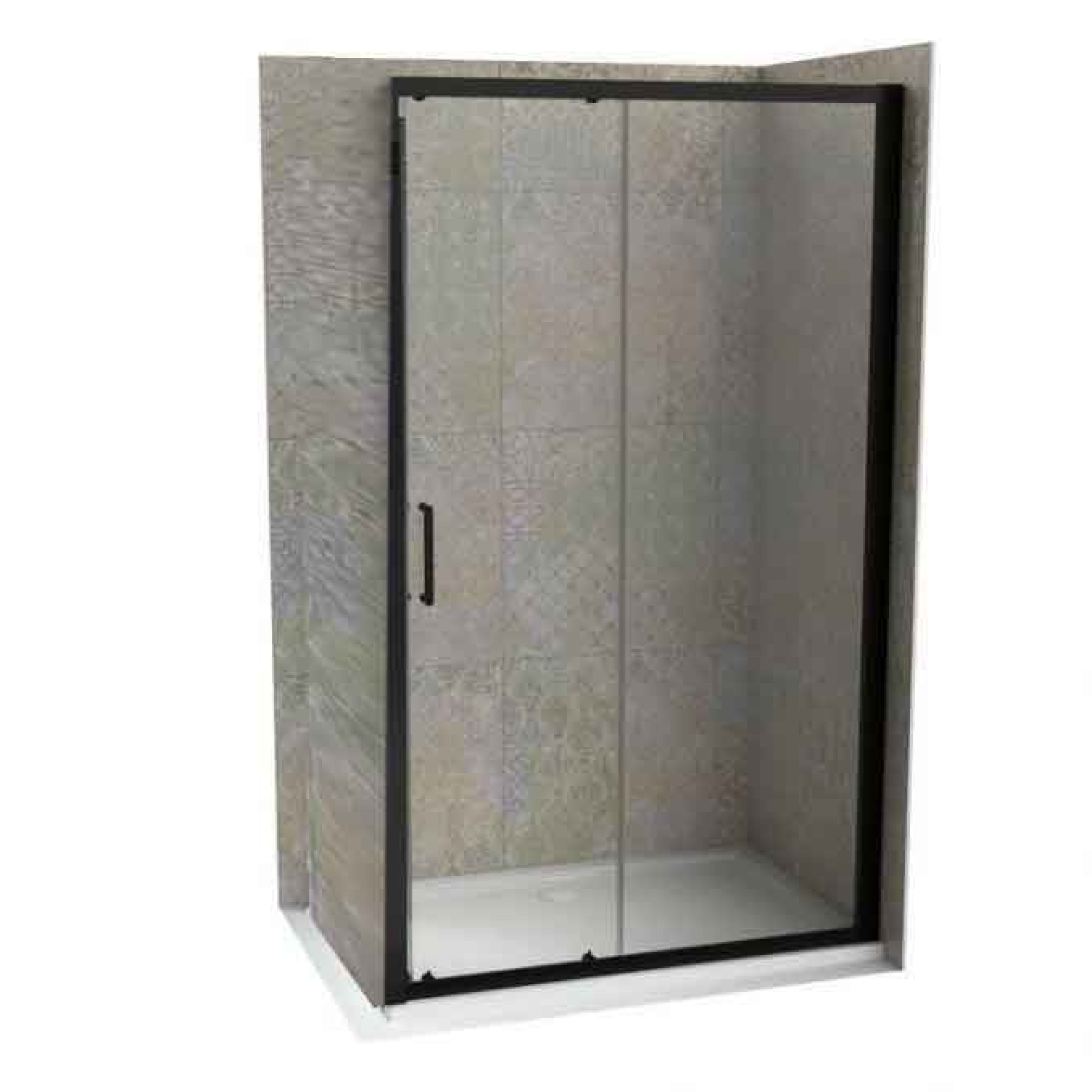 Stakleni paravan COPEN ATLAS PRO 1000x1950 mat crni. staklo 6mm providno