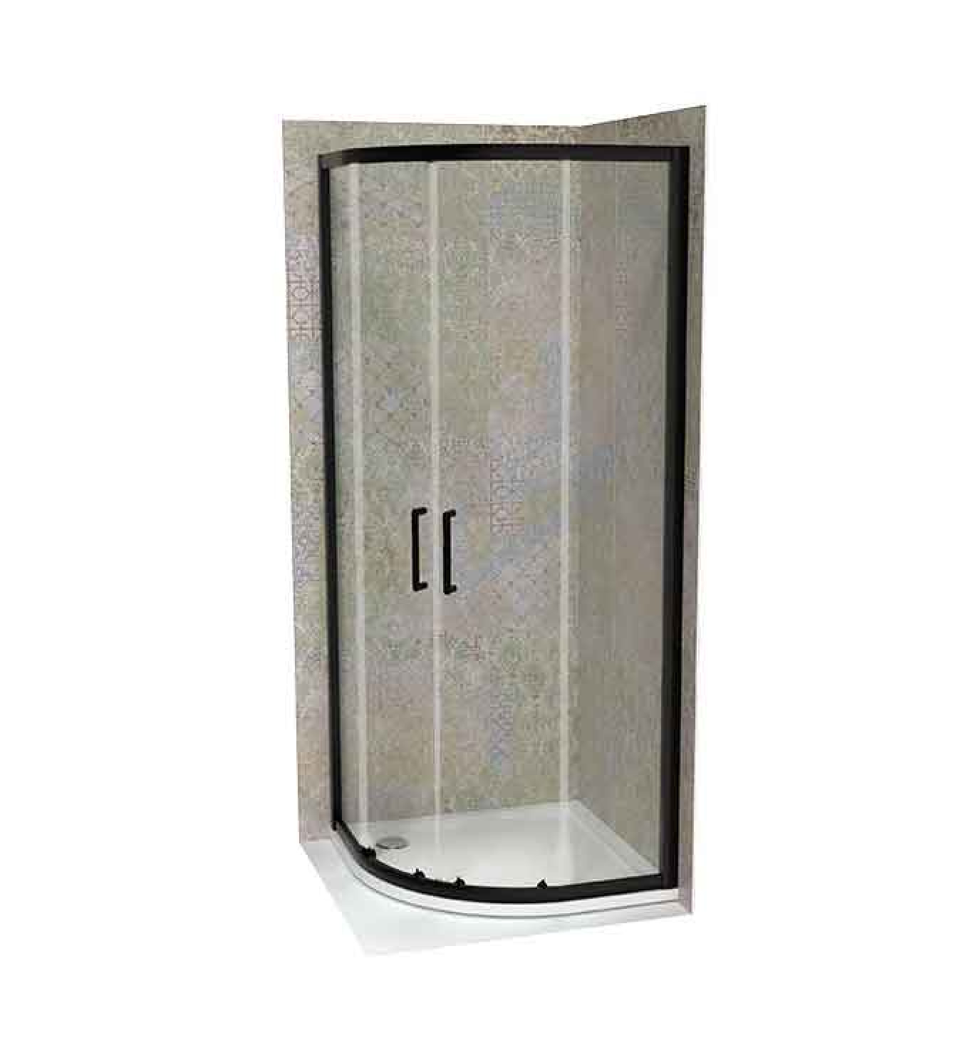 Tuš kabina COPEN ATLAS PRO R800x1950 mat crna. staklo 6mm providno