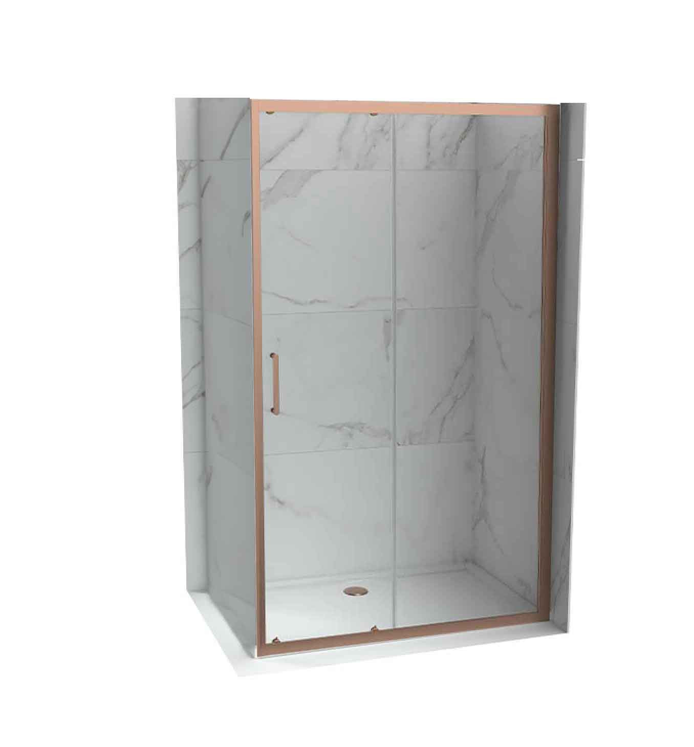 Stakleni paravan COPEN ATLAS PRO 1000x1950 rose gold. staklo 6mm providno