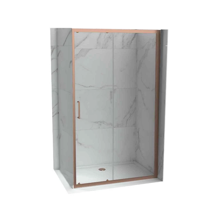 Stakleni paravan COPEN ATLAS PRO 1200x1950 rose gold. staklo 6mm providno