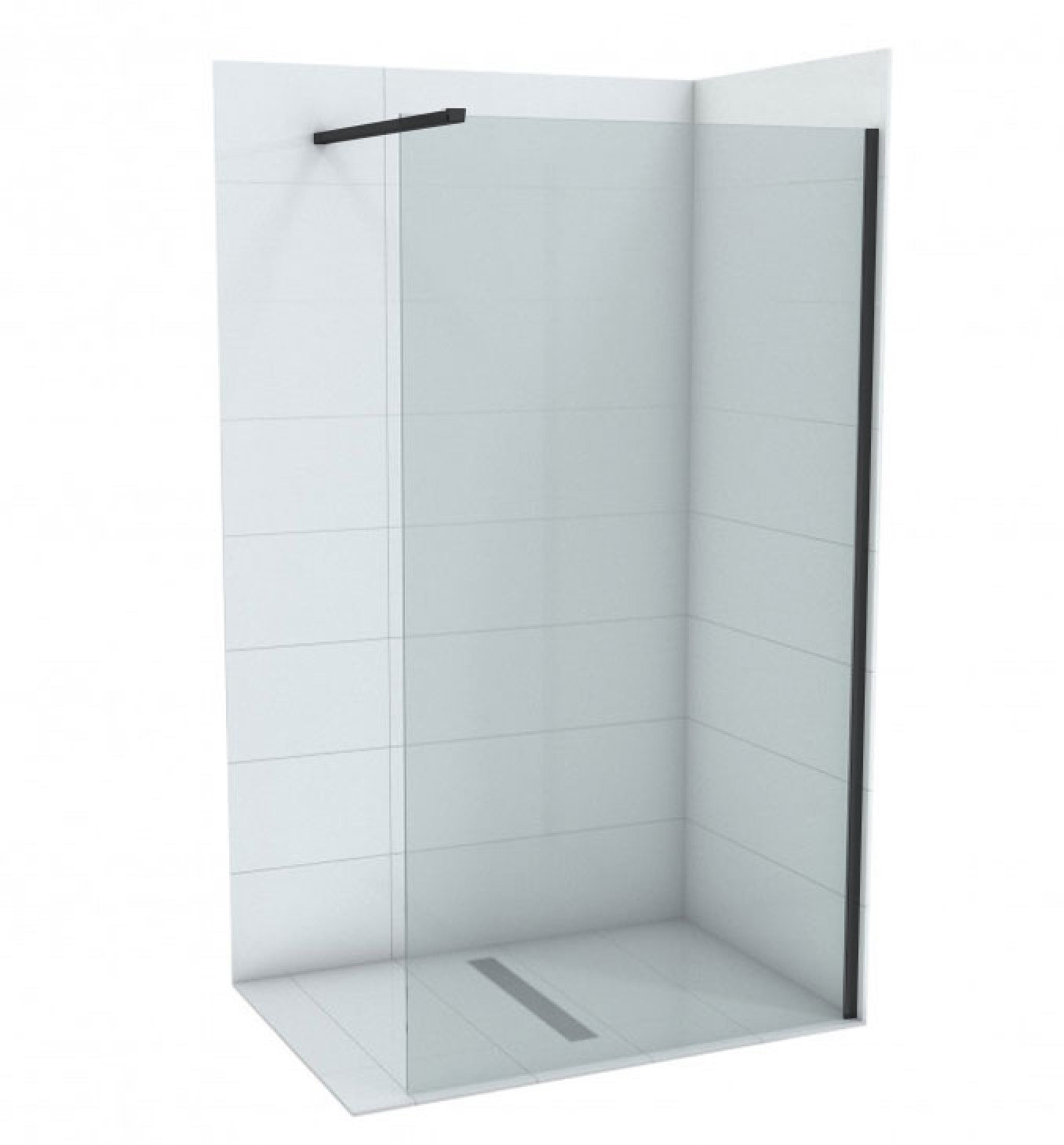 Walk-in COPEN MONTE 700x2000 8mm staklo. mat crni