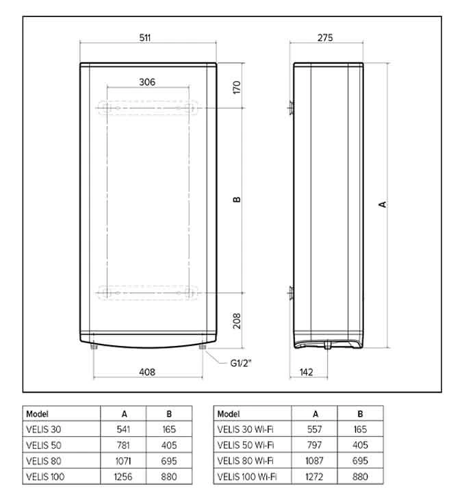 Bojler Ariston 100 VELIS PRO WI-FI