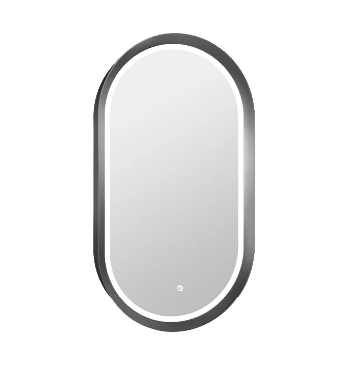 Ogledalo COPEN 500x900 sa alu ramom 56.5mm LED gunmetal