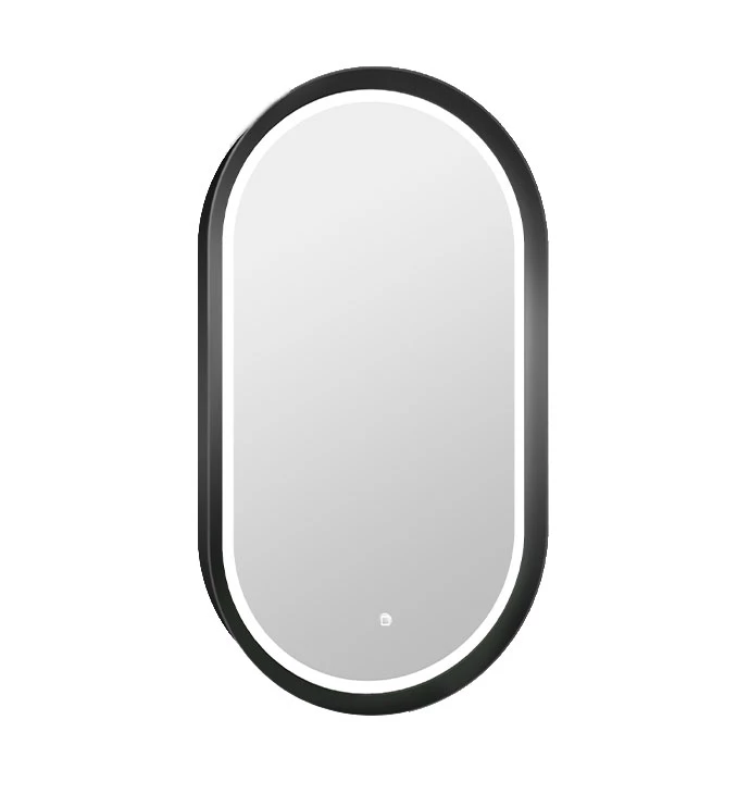Ogledalo COPEN 500x900 sa alu ramom 56.5mm LED mat crno