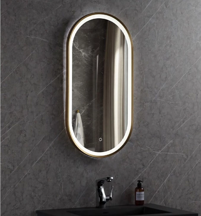 Ogledalo COPEN 500x900 sa alu ramom 40.6mm LED zlatno