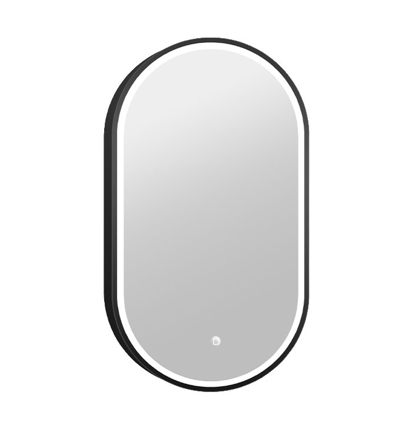 Ogledalo COPEN 500x900 sa alu ramom 40.6mm LED mat crno