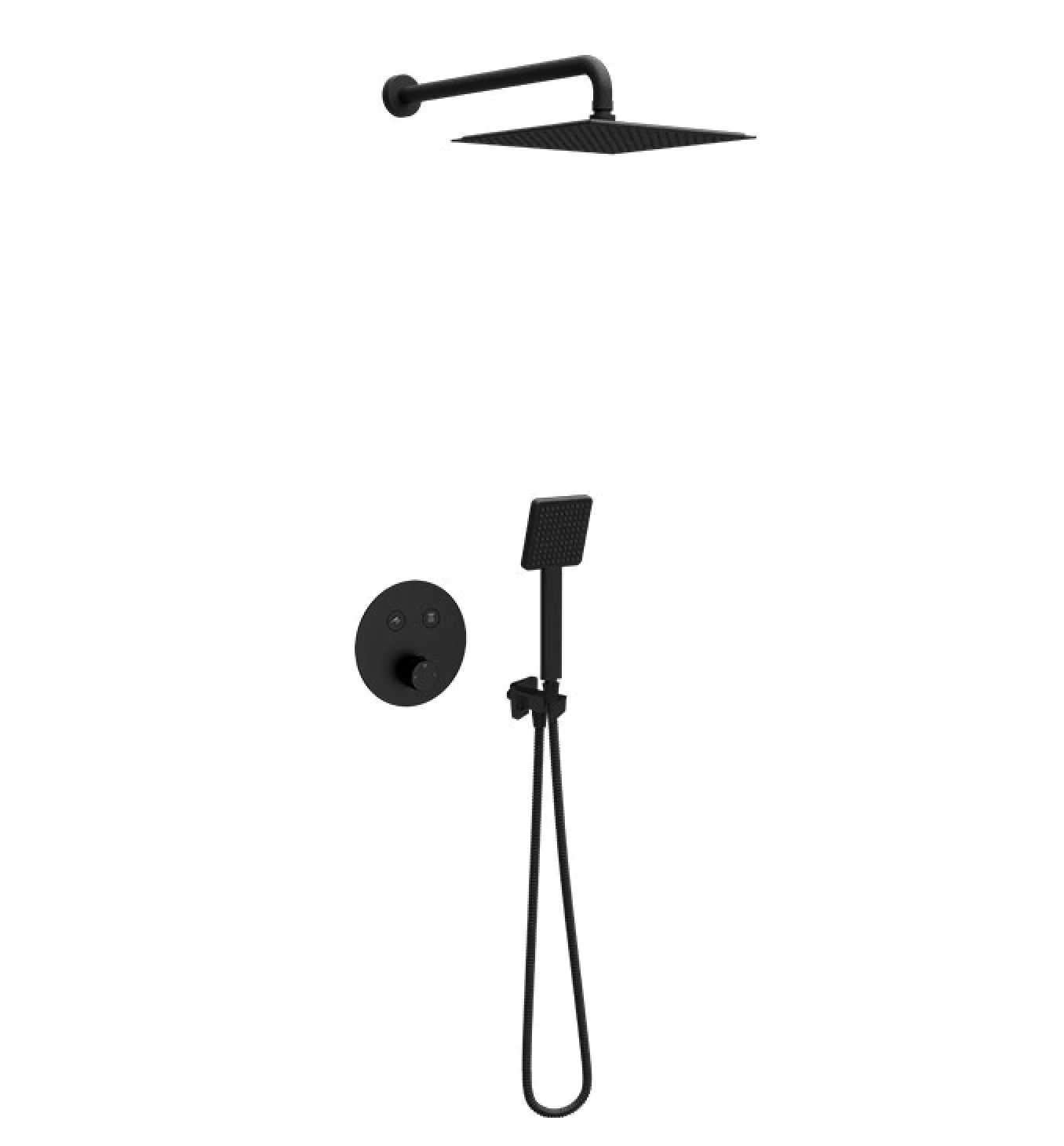Termostatski set COPEN square matt black 1
