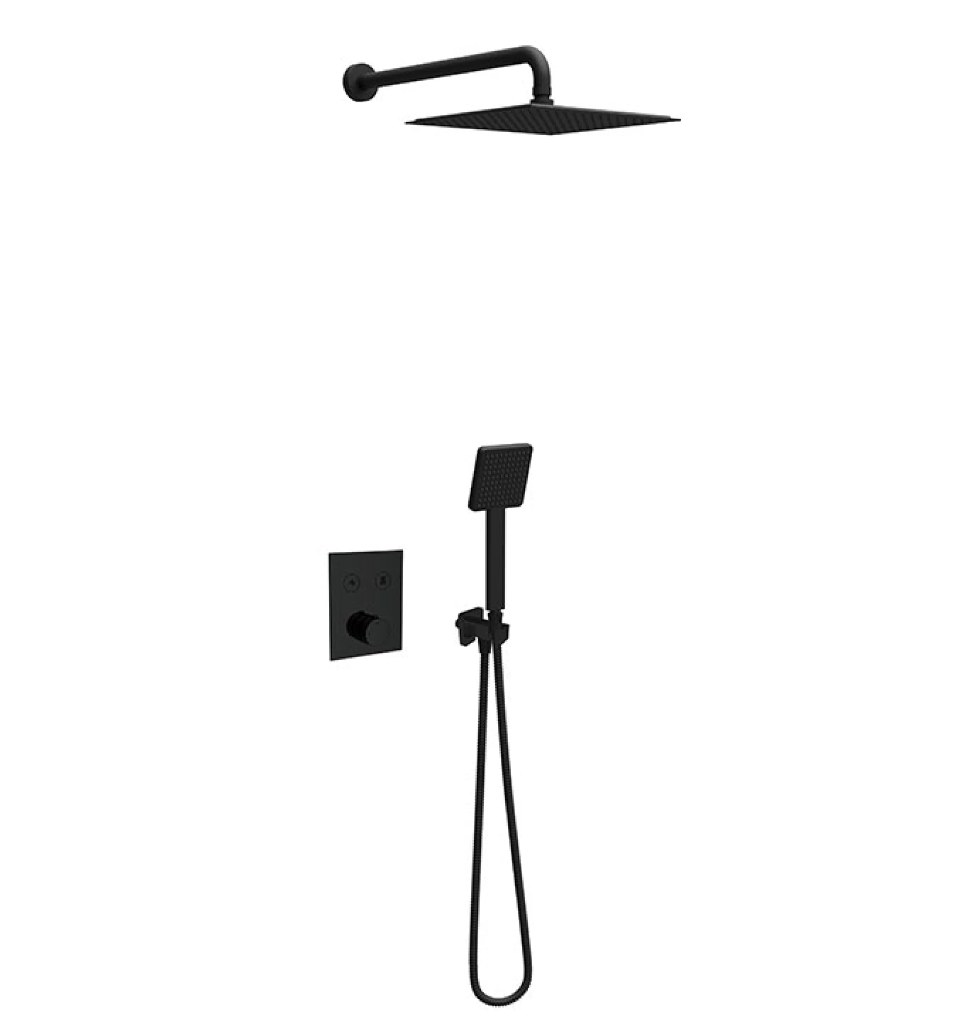 Termostatski set COPEN square matt black 1