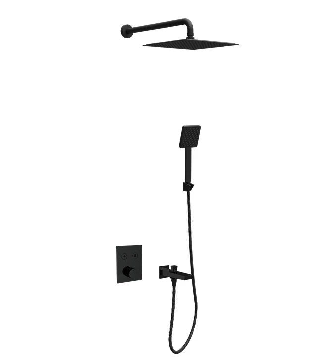 Termostatski set COPEN square matt black 2