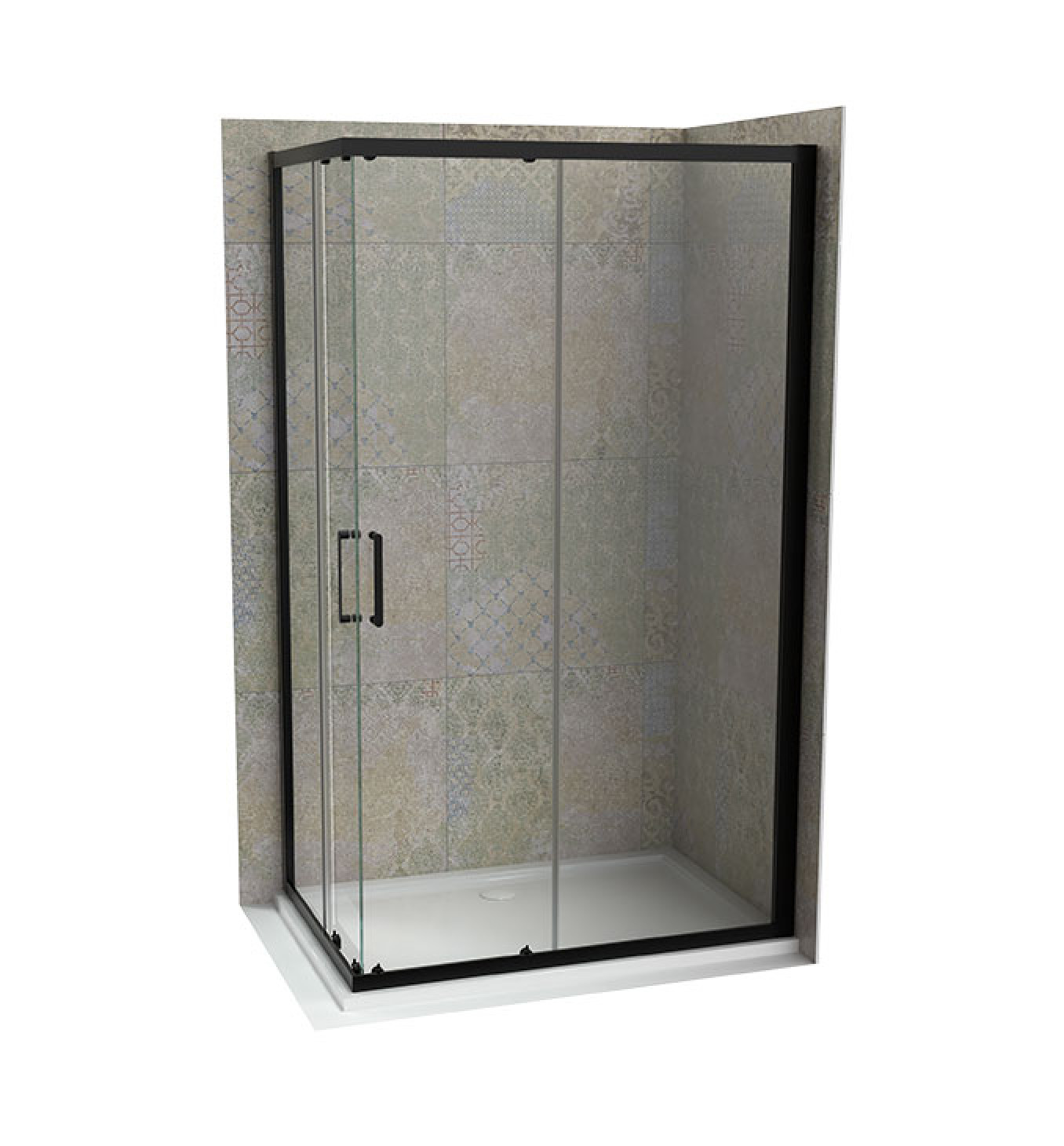 Tuš kabina ATLAS PRO 160x70cm staklo 6mm mat crna