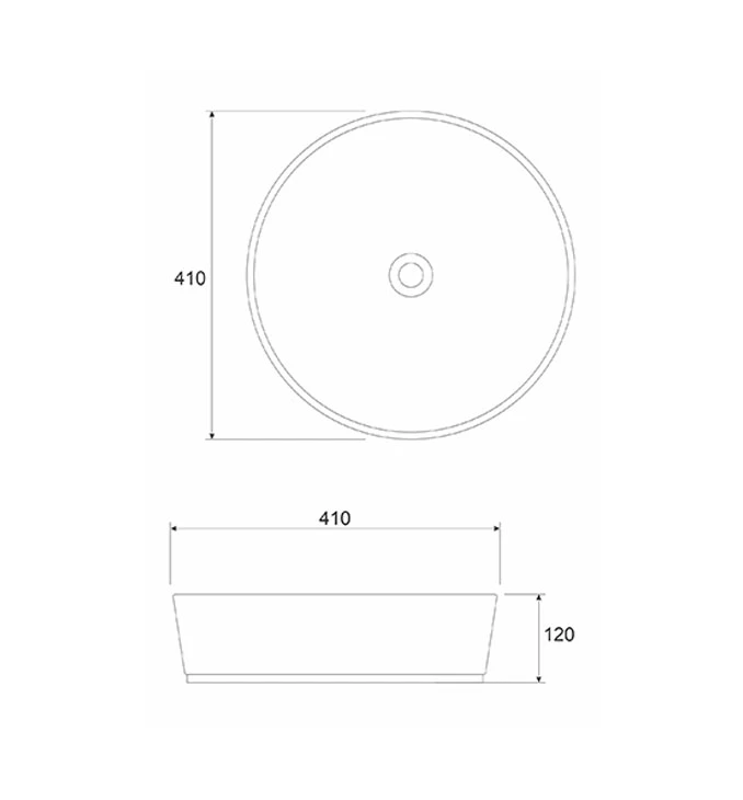 Lavabo COPEN nadgradni 410x410x120 matt gray