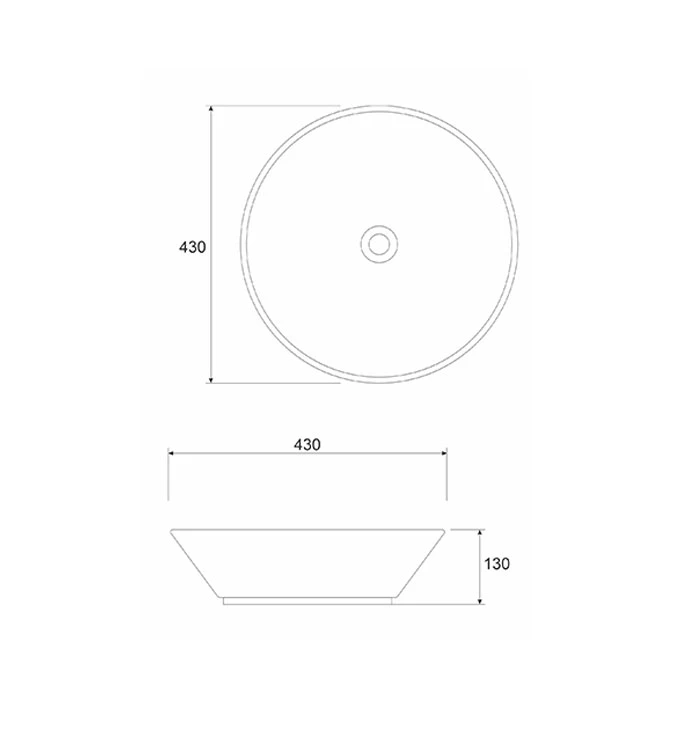 Lavabo COPEN nadgradni 430x430x130 White