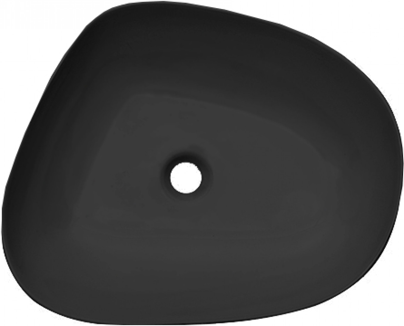 Lavabo COPEN nadgradni 580x470x140 asimetrični matt black