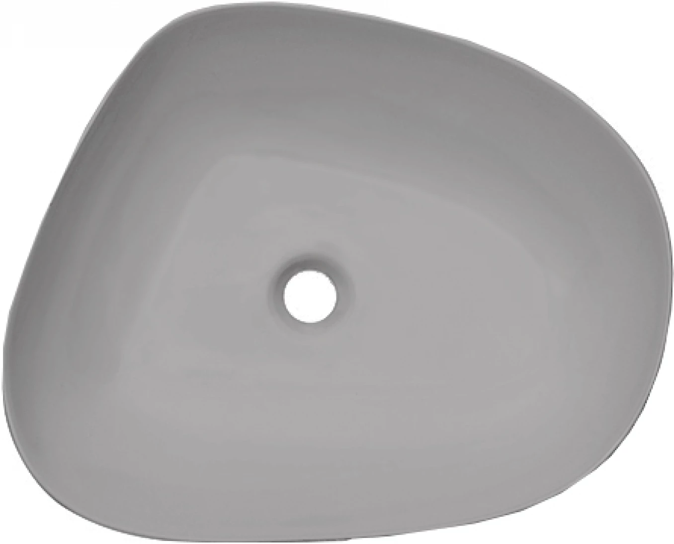 Lavabo COPEN nadgradni 580x470x140 asimetrični matt gray
