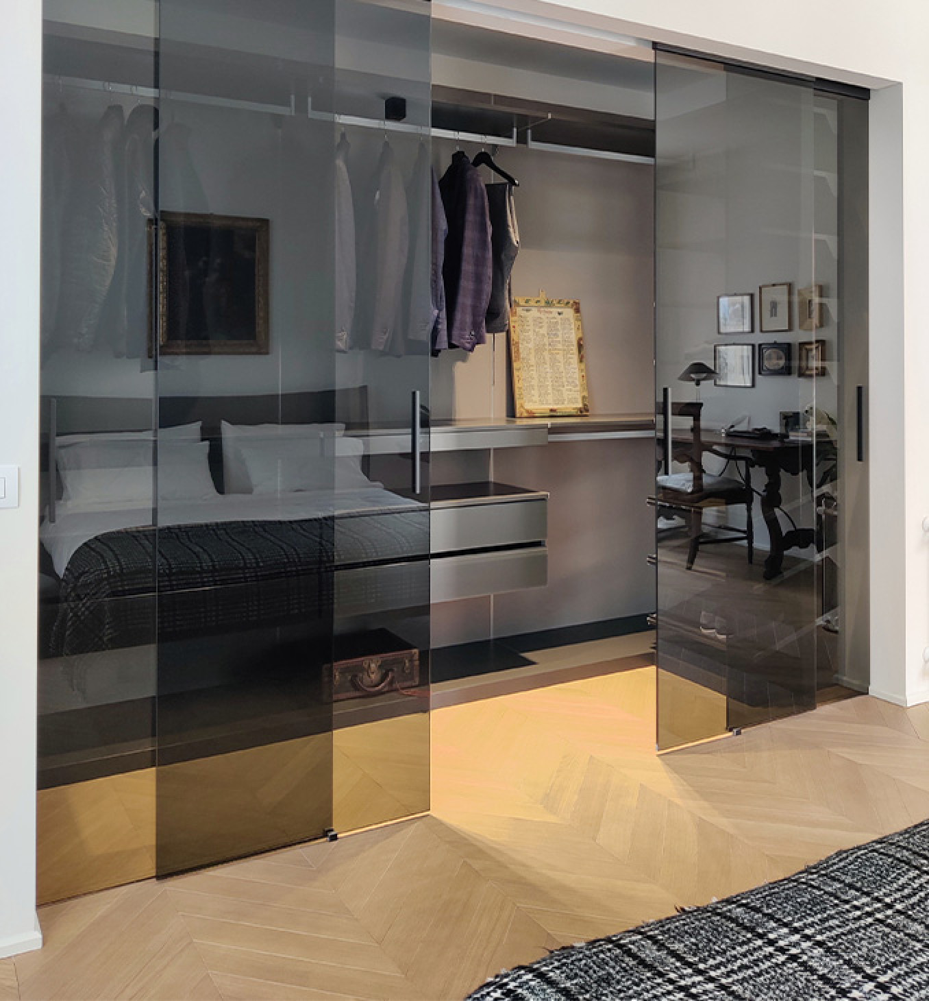 THERMO oak/commercial/chevron(45°)/brushed/nat varn (130°). 15mm. 90mm. 600mm
