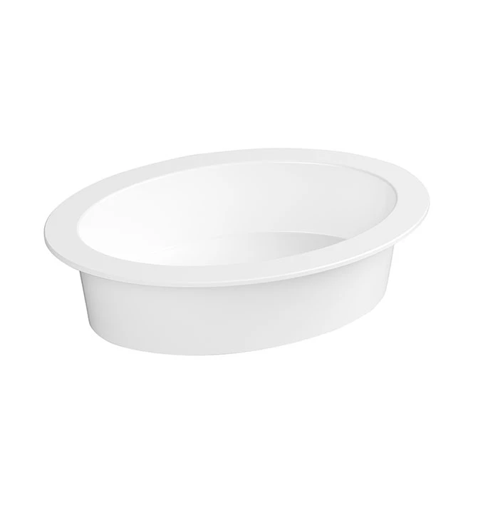 Lavabo COPEN sa postoljem i policom 700x500x825 i otvorom za slavinu matt white