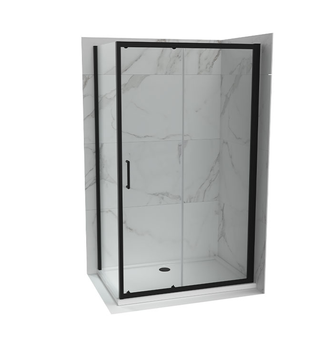 Tuš kabina ATLAS PRO 150x70cm staklo 6mm mat crna