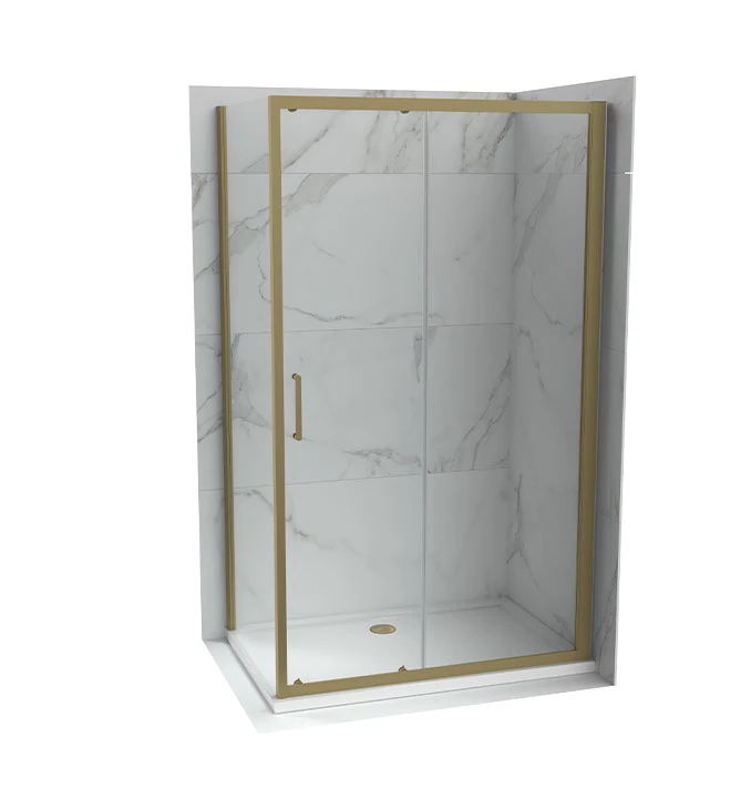Tuš kabina ATLAS PRO 100x80 cm staklo 6mm brushed gold
