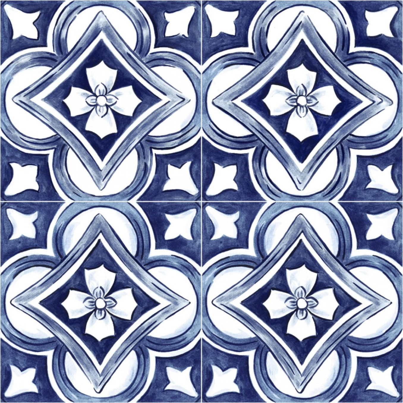 AMURI decoro maiolica tappeto 1 glossy 20x20