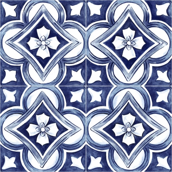 AMURI decoro maiolica tappeto 1 glossy 20x20
