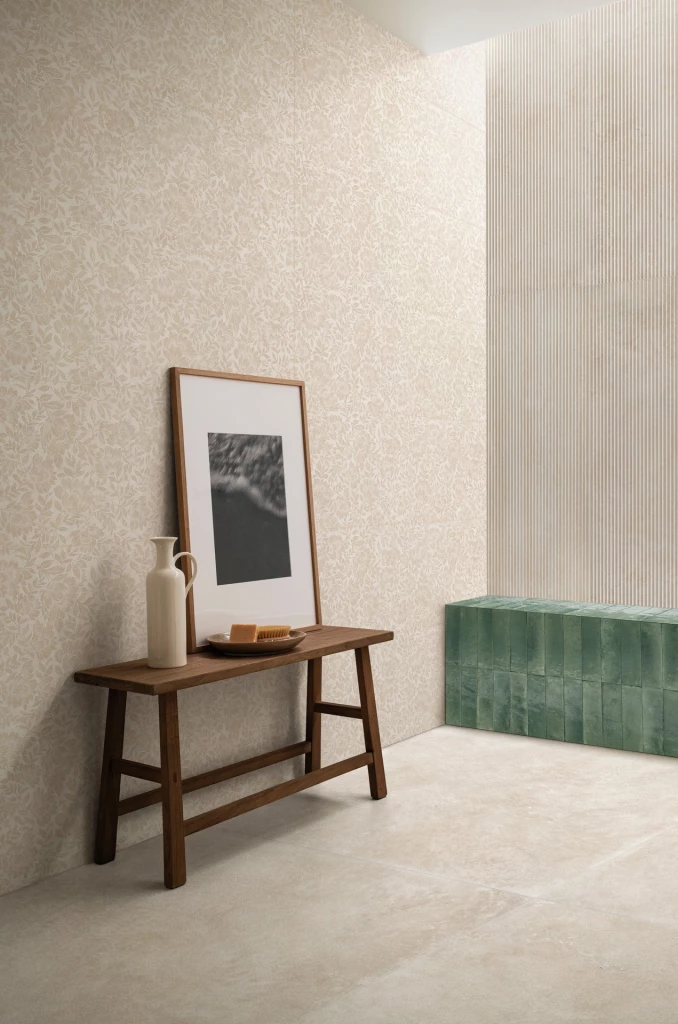 TRAVERTINO WALL cross decoro malva touch beige 40x120 rett