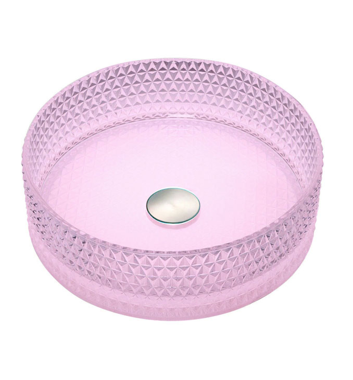 Stakleni lavabo COPEN nadgradni fi400x125mm roze dno