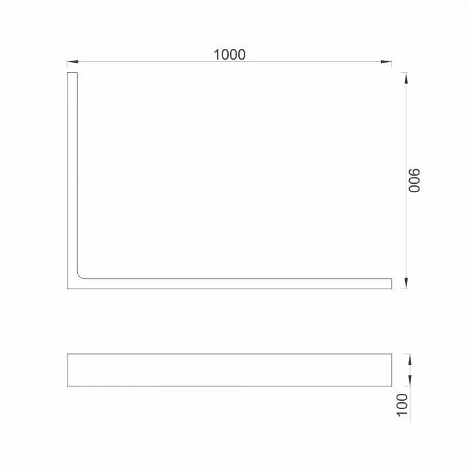 Tuš kadica COPEN SOLILUX 1000x900x35 sa oplatom i 12 nogica set