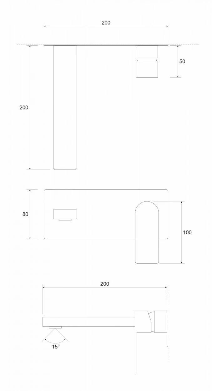 Ugradna baterija za lavabo COPEN NOOK gunmetal