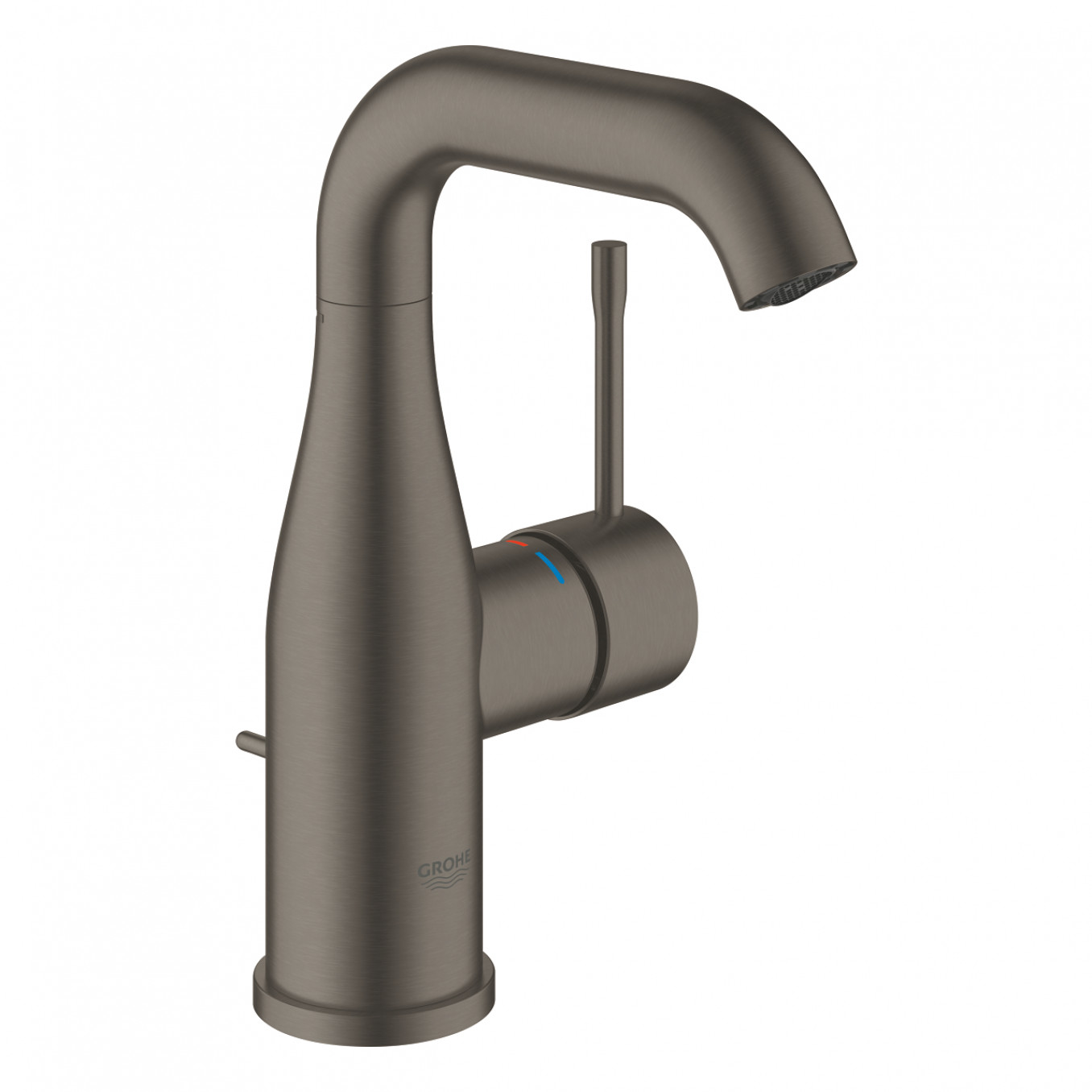 Baterija za lavabo GROHE ESSENCE M "click" brushed hard graphite