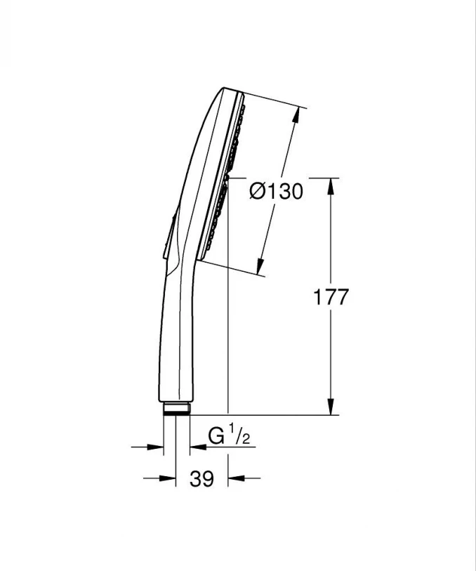 Tuš ručica GROHE RAINSHOWER SMARTACTIVE 130 3F brushed warm sunset