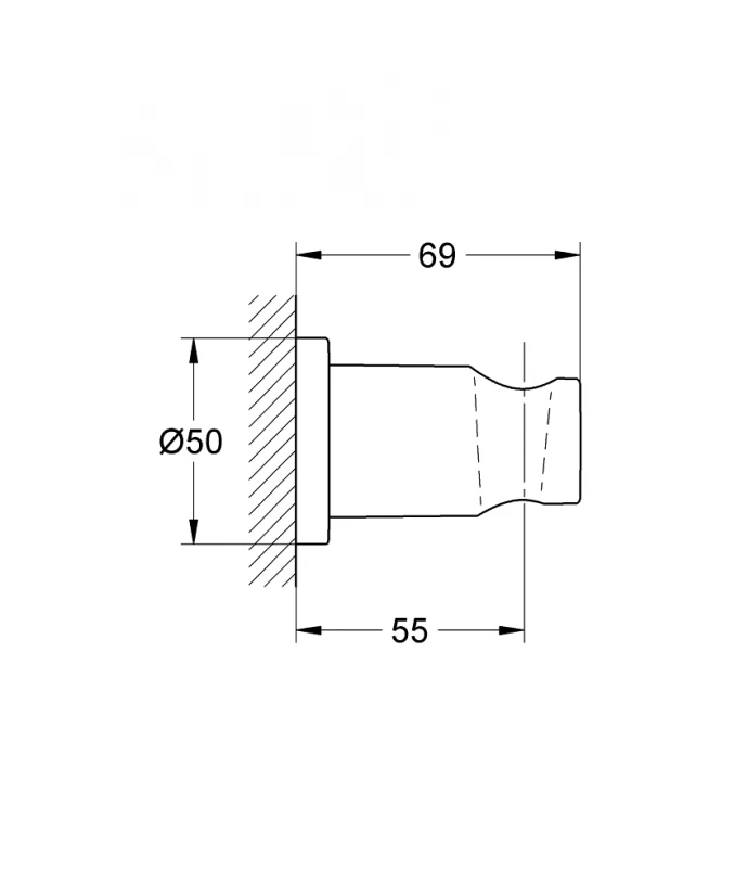 Držač tuš ručice GROHE RAINSHOWER brushed hard graphite