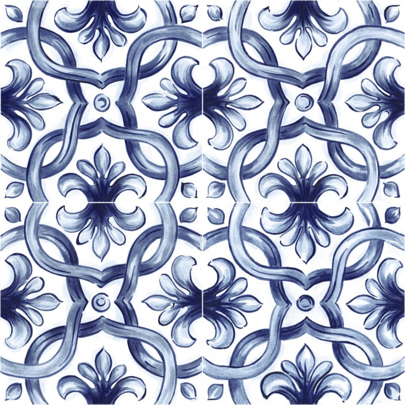 AMURI decoro maiolica tappeto 2 glossy 20x20