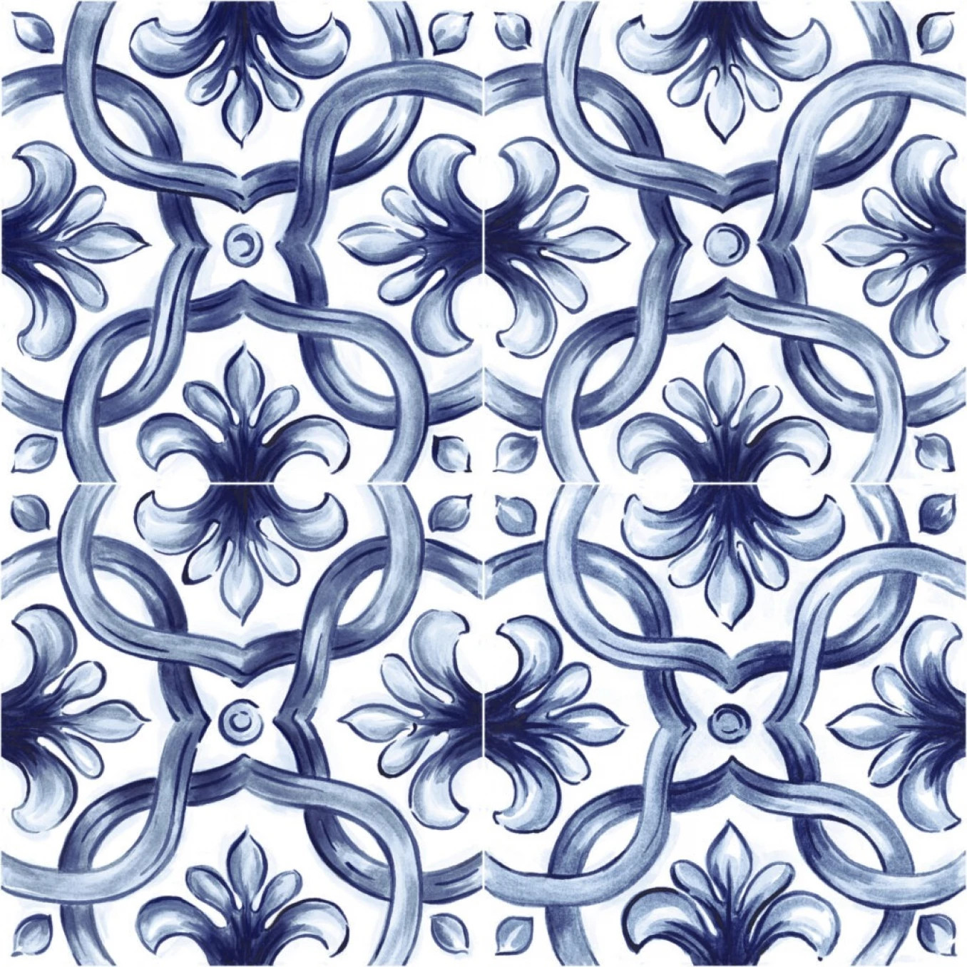 AMURI decoro maiolica tappeto 2 glossy 20x20