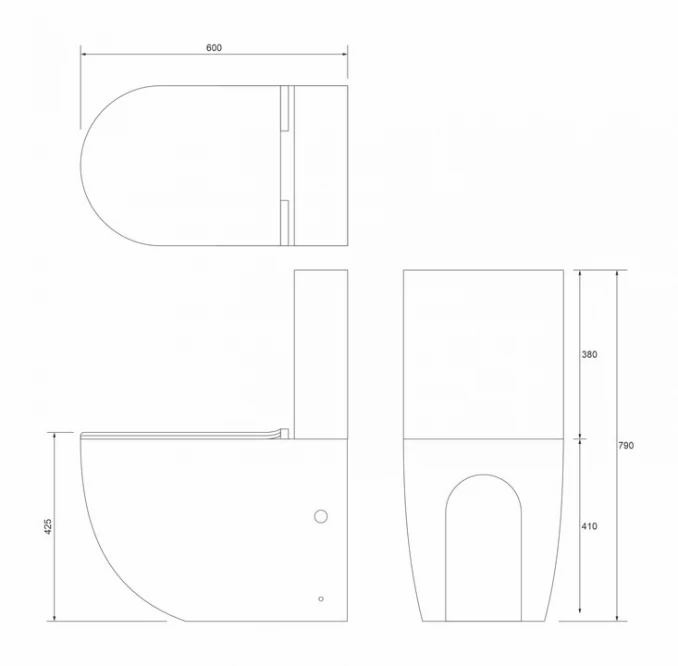 Monoblok OPTIMO rimless sa duroplast soft close wc daskom