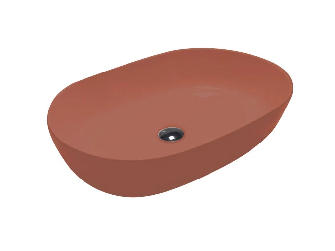 Lavabo nadgradni HATRIA HAPPYHOUR SLIM 12:00 570x380 glossy burnt siena