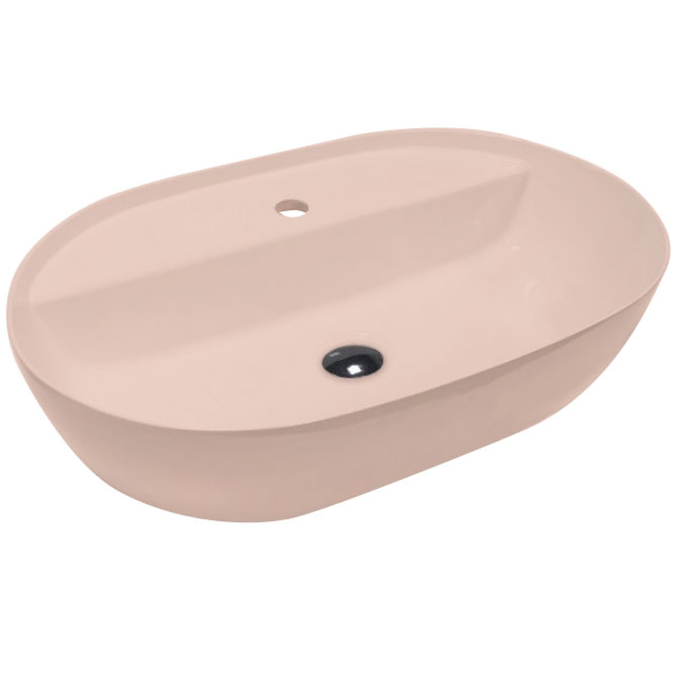 Lavabo HATRIA HAPPYHOUR SLIM 12:00 570x380 glossy pink-powder