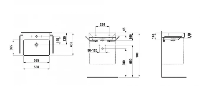Lavabo Laufen PRO X 55x47