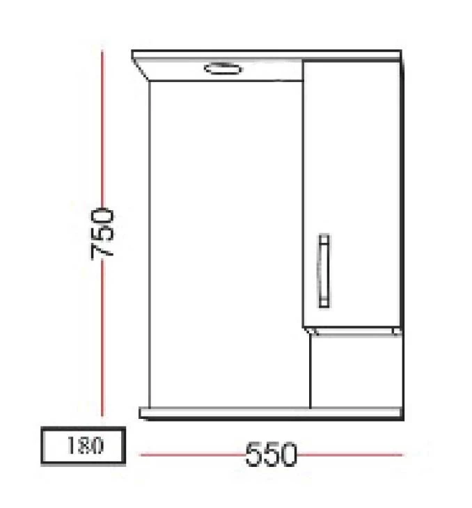Ogledalo UNILINE MODA 550 sa LED osvetljenjem