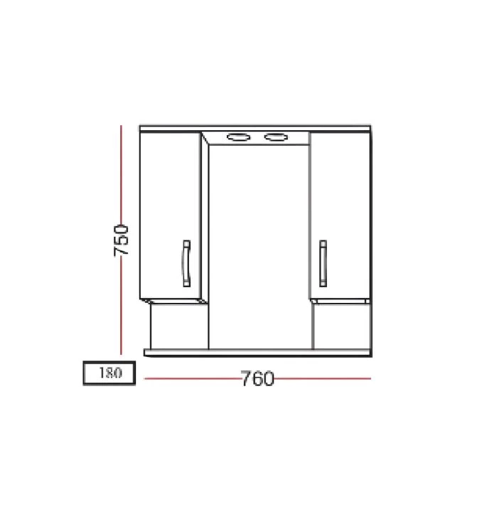 Ogledalo UNILINE MODA 800 sa LED osvetljenjem