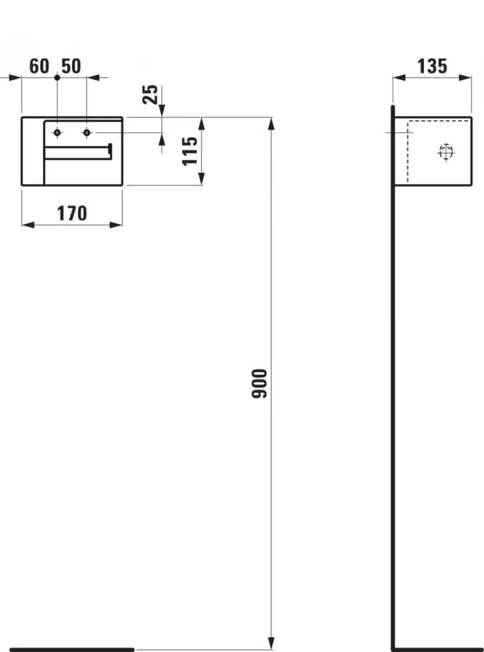 Držač toalet papira LAUFEN VAL beli